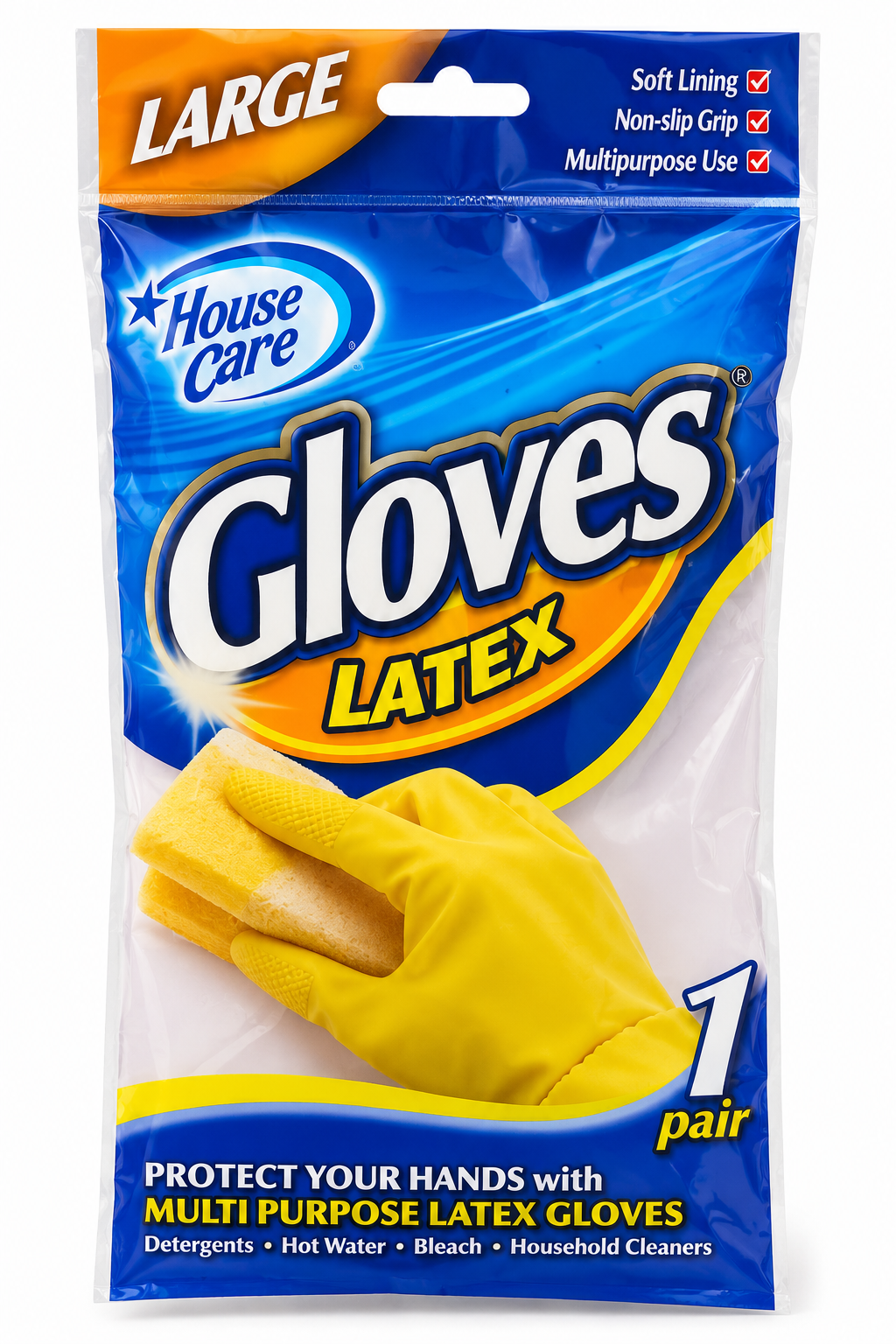 Large Latex Household Cleaning Gloves
