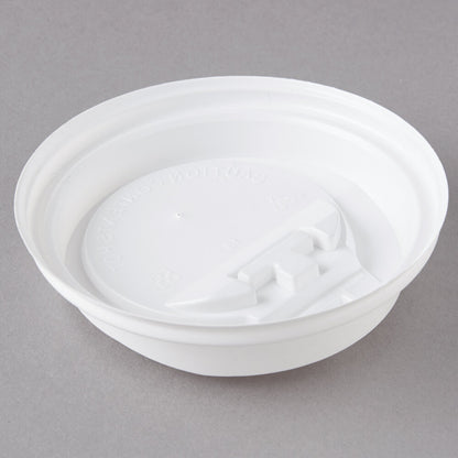 Choice Hot Paper Cup Travel Lid Hinged Tab White 100/Pack