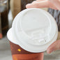 Choice Hot Paper Cup Travel Lid Hinged Tab White 100/Pack