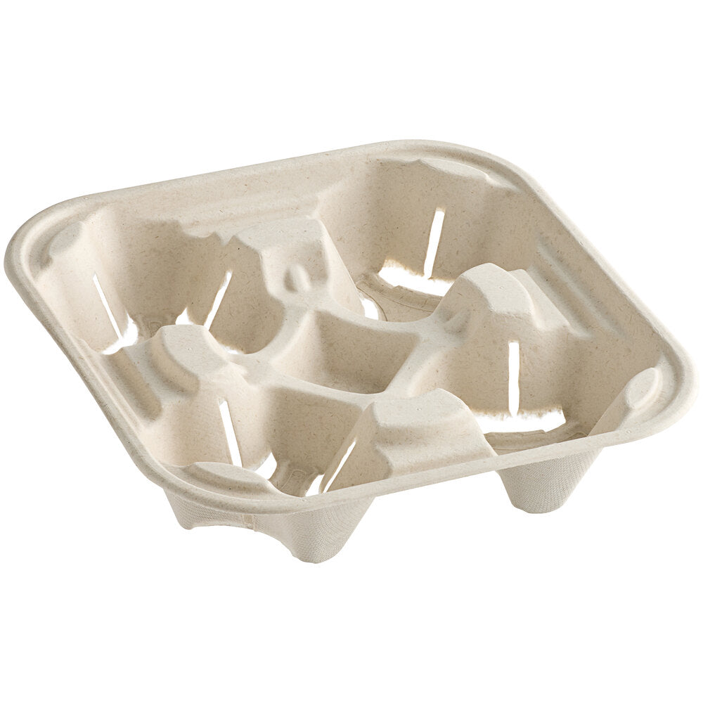 4-Cup Compostable Drink Carrier 600/Case