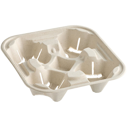 4-Cup Compostable Drink Carrier 600/Case