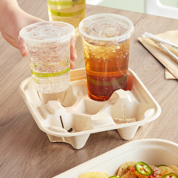 4-Cup Compostable Drink Carrier 600/Case