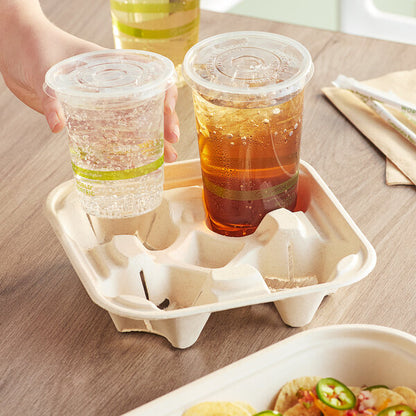 4-Cup Compostable Drink Carrier 600/Case