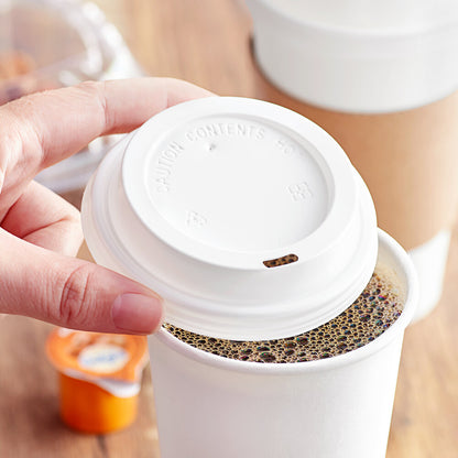 White Hot Paper Cup Travel Lid 10-24 oz. 100/Pack