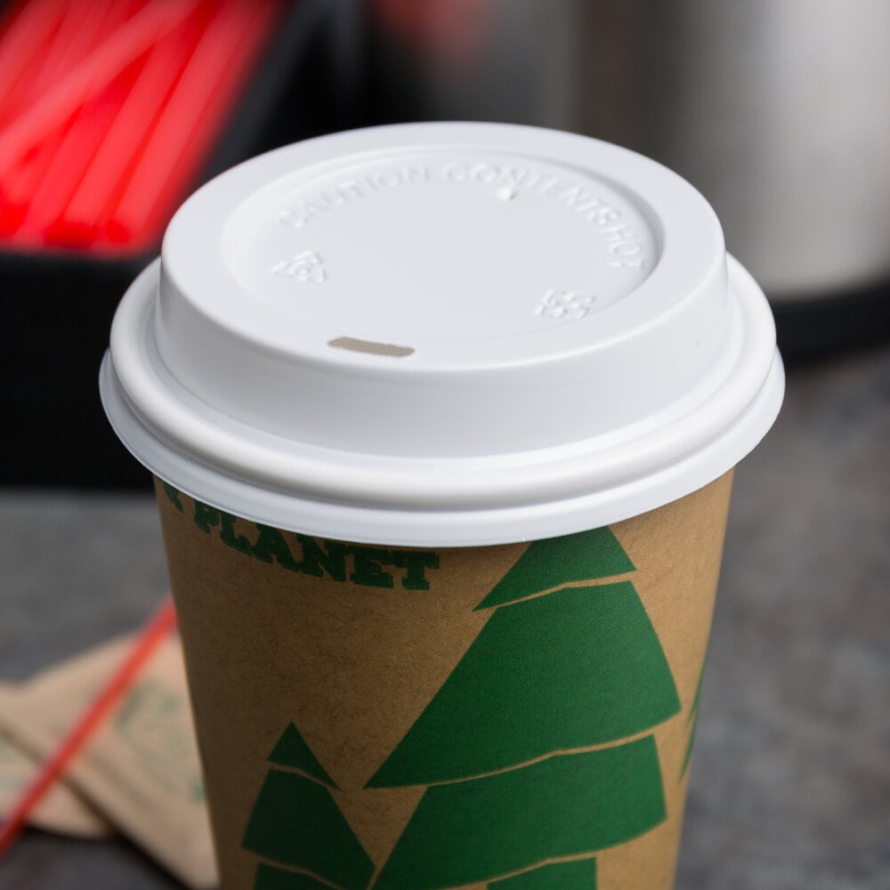 White Hot Paper Cup Travel Lid 10-24 oz. 100/Pack