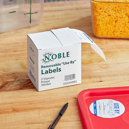 Noble 3-Inch Round Removable Label 500/Roll