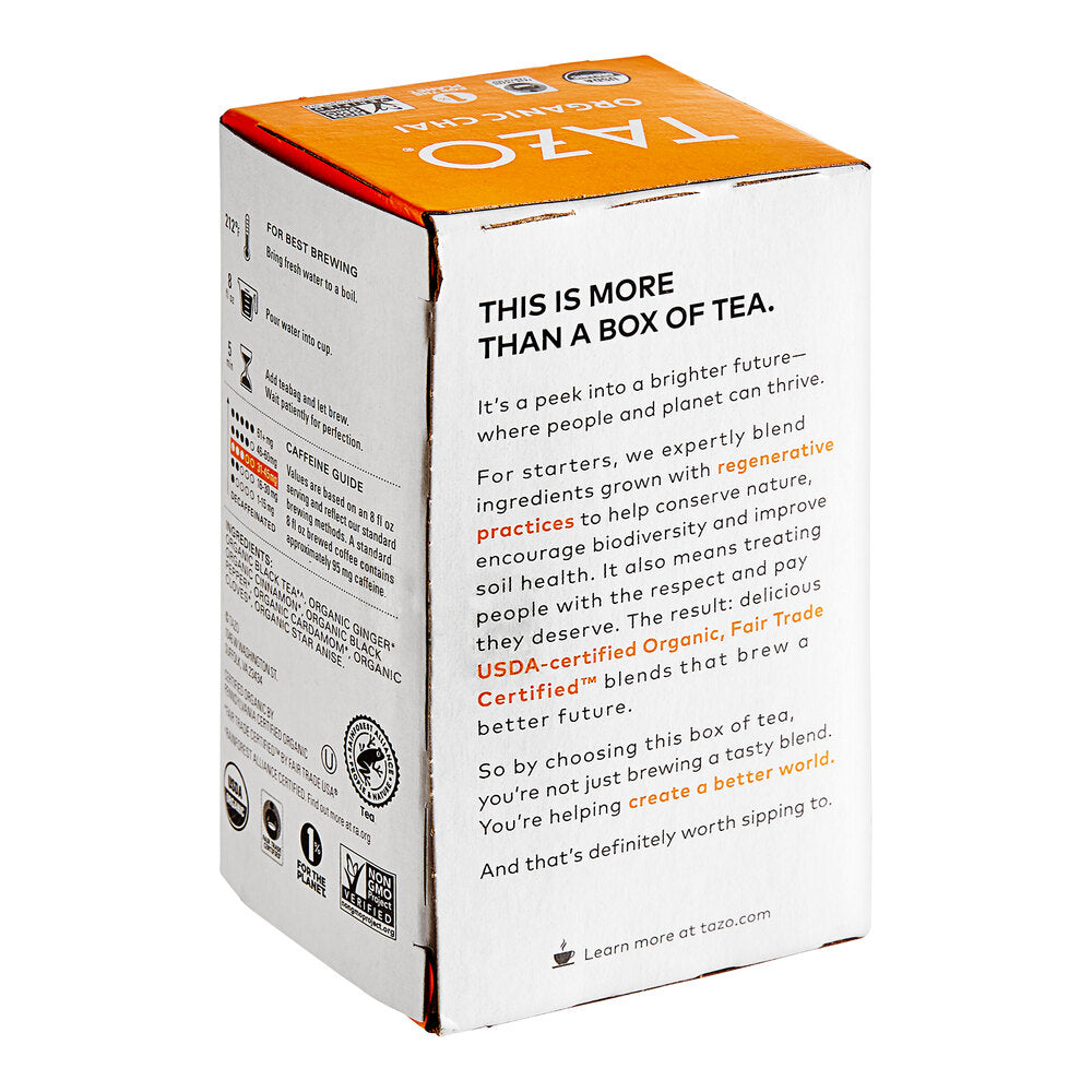 Tazo Organic Chai Tea Bags in 96-Count Bulk Case