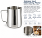 Stainless Steel Milk Frothing Pitcher