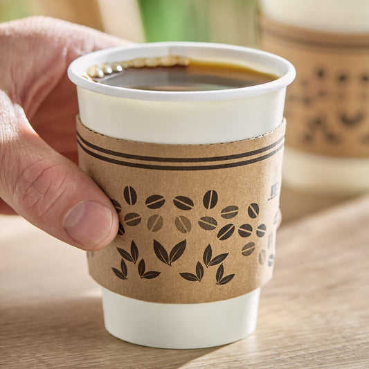 8 oz. Coffee Cup Sleeve Bean Print 50-Pack