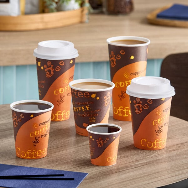 Choice Coffee Print Poly Paper Hot Cup 12 oz. 50/Pack