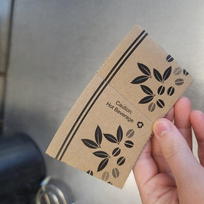 8 oz. Coffee Cup Sleeve Bean Print 50-Pack