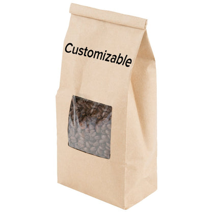 Choice 1 lb. Tin Tie Coffee Bag with Window 1000/Case