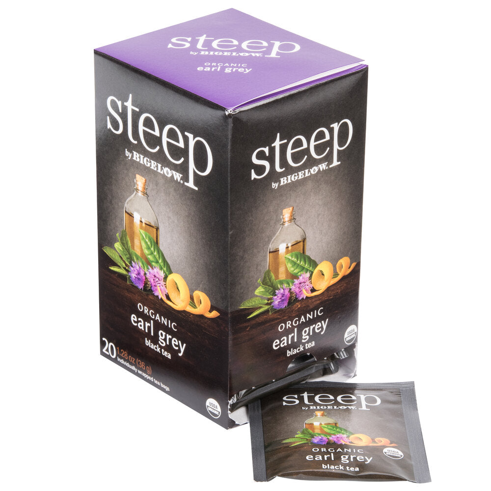 Steep by Bigelow Organic Earl Grey Tea Bags 20-Count Box