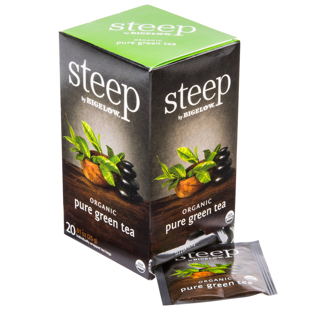 Steep by Bigelow Organic Pure Green Tea Bags 20-Count Box