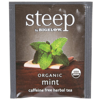 Steep by Bigelow Organic Mint Herbal Tea Bags 20-Count Box