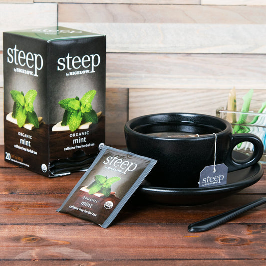Steep by Bigelow Organic Mint Herbal Tea Bags 20-Count Box