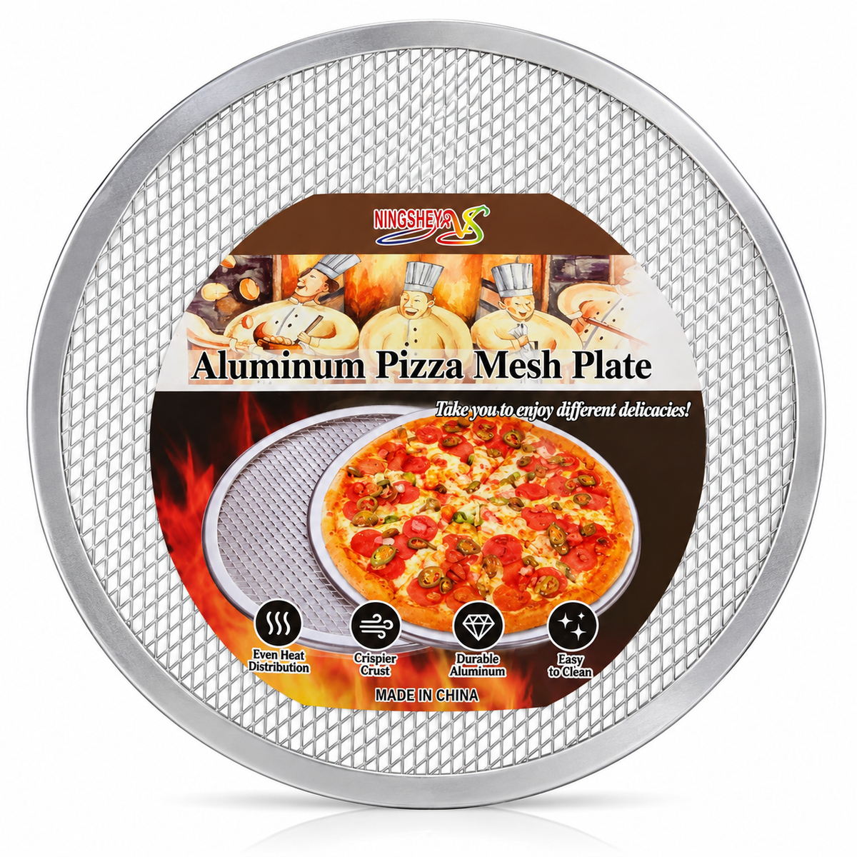 Aluminum Pizza Mesh Plate 11” and 15”