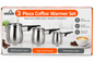 3-Piece Stainless Steel Coffee Warmer Set