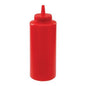 Squeeze Bottle Dispenser 12 oz Red 6/Pack