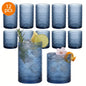 Hobnail Embossed Drinking Glasses Set 12-Piece
