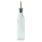 Square Clear Glass Oil Bottle 8 oz